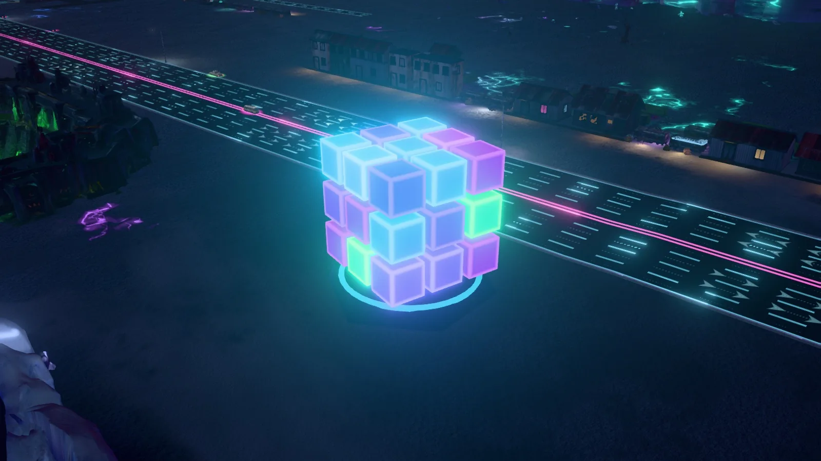 The Bits cube by the road