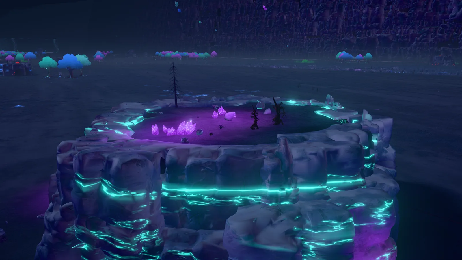 Mesa with an artifact