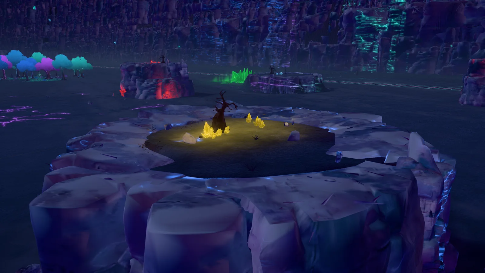 Mesa with energy crystals