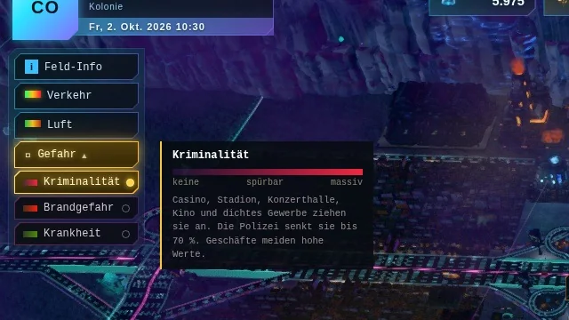 Menü Gefahr
